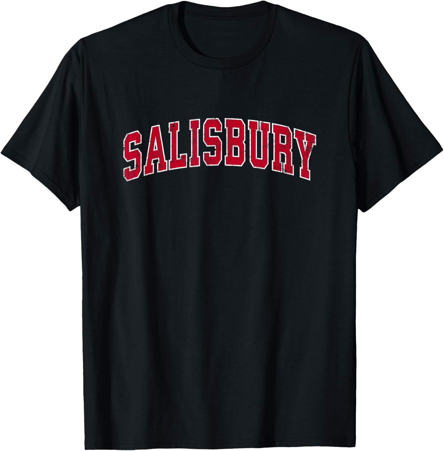 Salisbury Maryland MD Vintage Sports Design Red Design T-Shirt - T-Shirt | Black