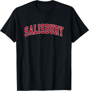 Salisbury Maryland MD Vintage Sports Design Red Design T-Shirt - T-Shirt | Black