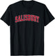 Salisbury Maryland MD Vintage Sports Design Red Design T-Shirt - T-Shirt | Black