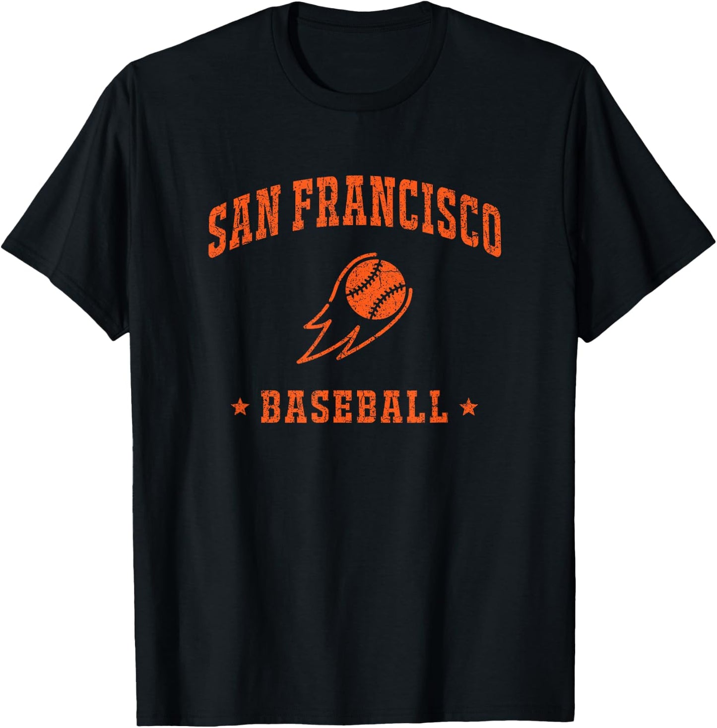 San Francisco Baseball Vintage Gameday Retro Baseball Lover T-Shirt - T-Shirt | Black