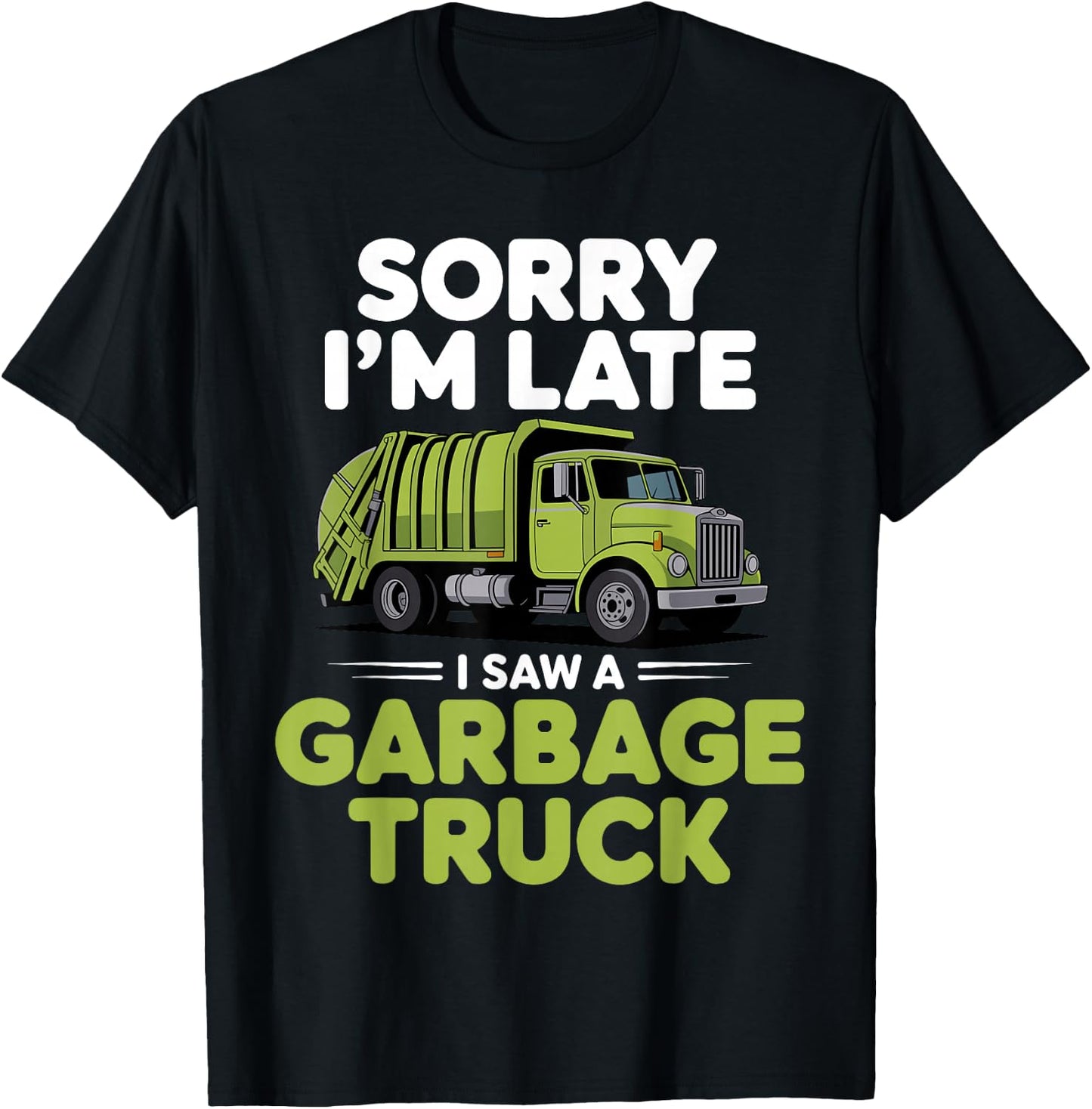 Garbage Truck Costume Women Kids Trash Garbage Man T-Shirt - T-Shirt | Black