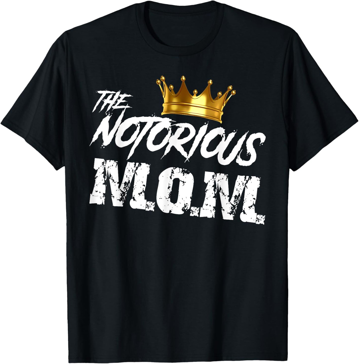 Old School Funny Hip Hop Mothers Day Notorious Mom T-Shirt - T-Shirt | Black