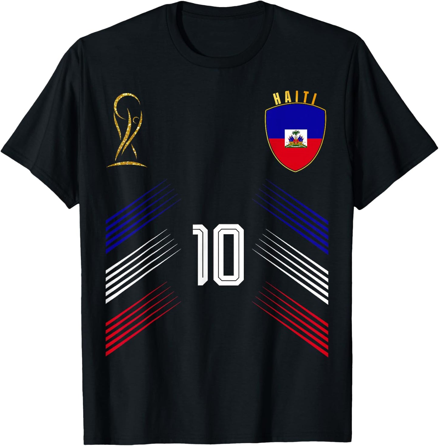 Haiti Flag Haitian Pride Lovers Retro T-Shirt - T-Shirt | Black