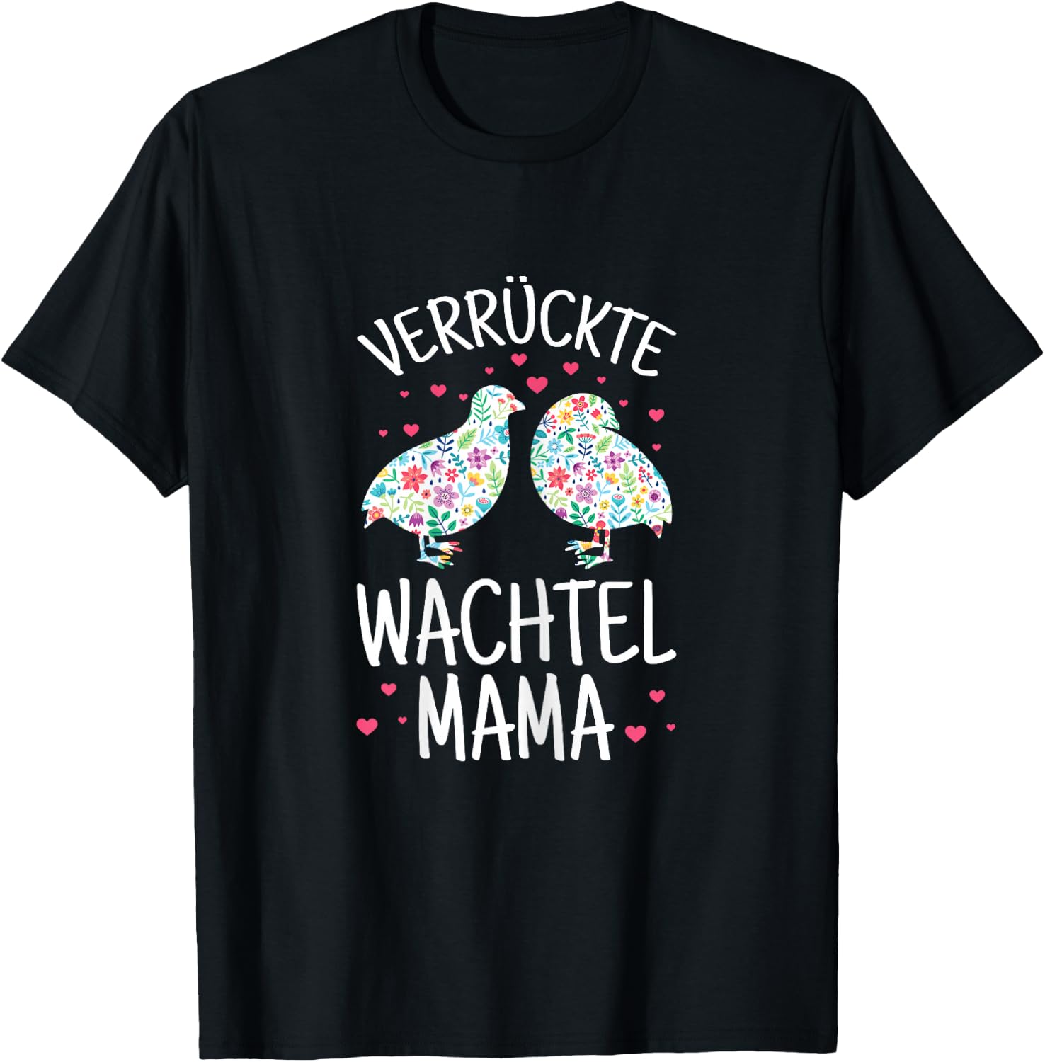 Women's Crazy Quail Mum Quail Breeder Bird , black T-Shirt - T-Shirt | Black