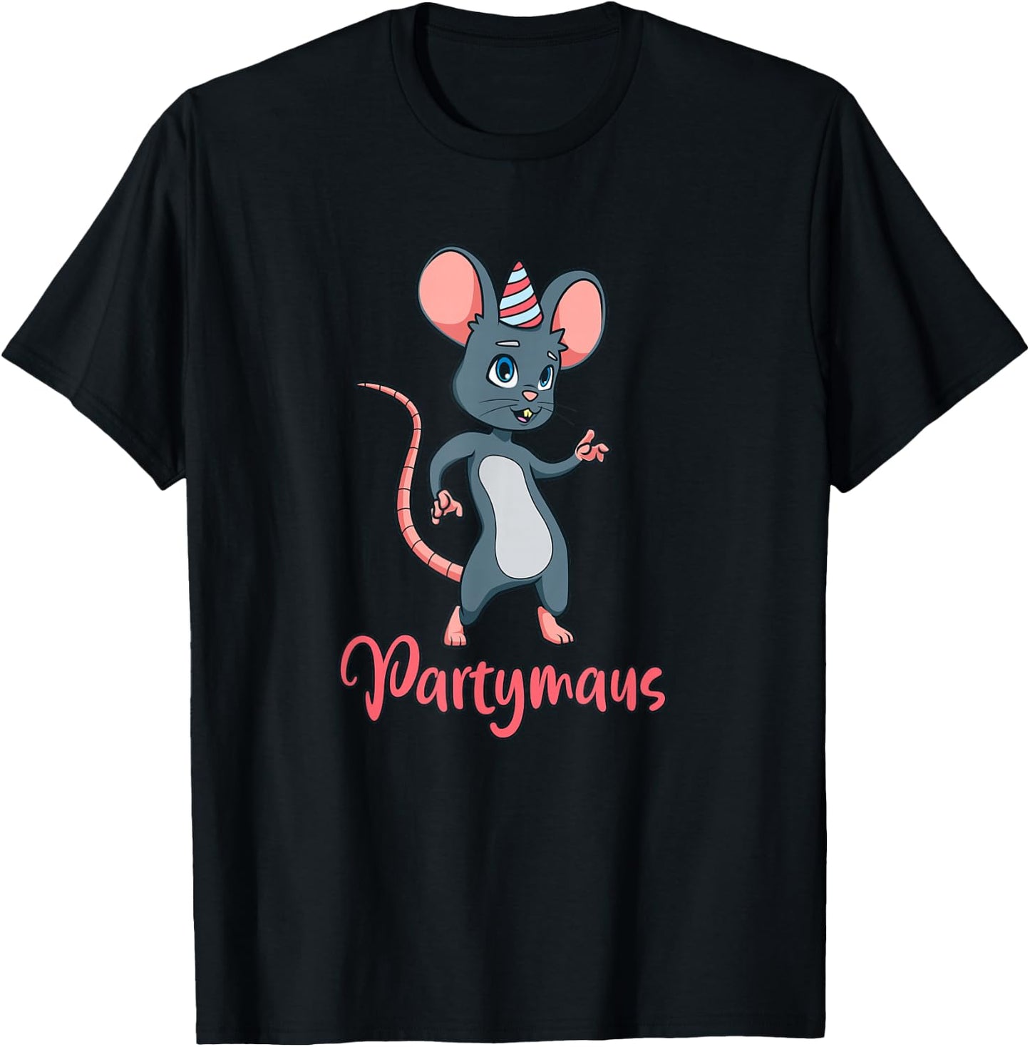 Party Mouse , black T-Shirt - T-Shirt | Black