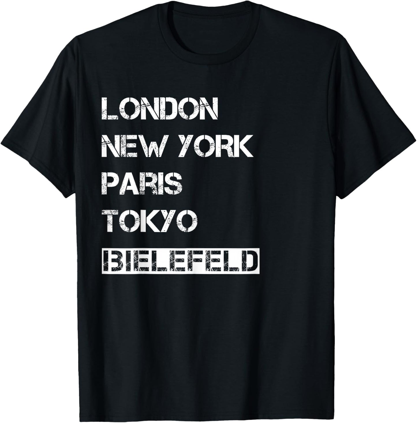 Bielefeld with German Text "My Homeland Bielefeld" [German Language], black T-Shirt - T-Shirt | Black