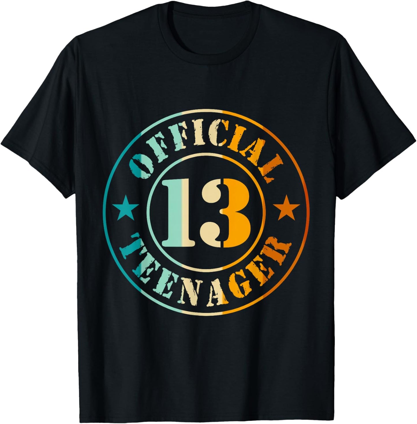 13th Birthday Official Teenager 13 Years Boy Girl , black T-Shirt - T-Shirt | Black