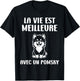Funny Cute Dog Life Is Better With A Pomsky T-Shirt - T-Shirt | Black