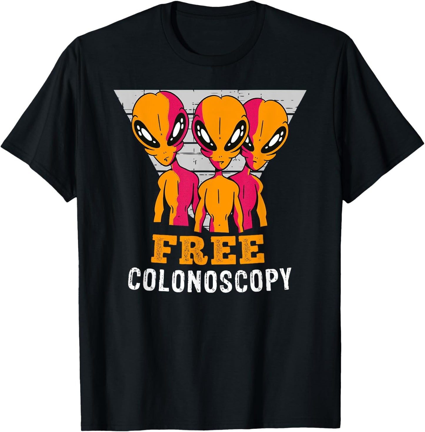 Free Colonoscopy from Funny Aliens for a 50th Birthday T-Shirt - T-Shirt | Black