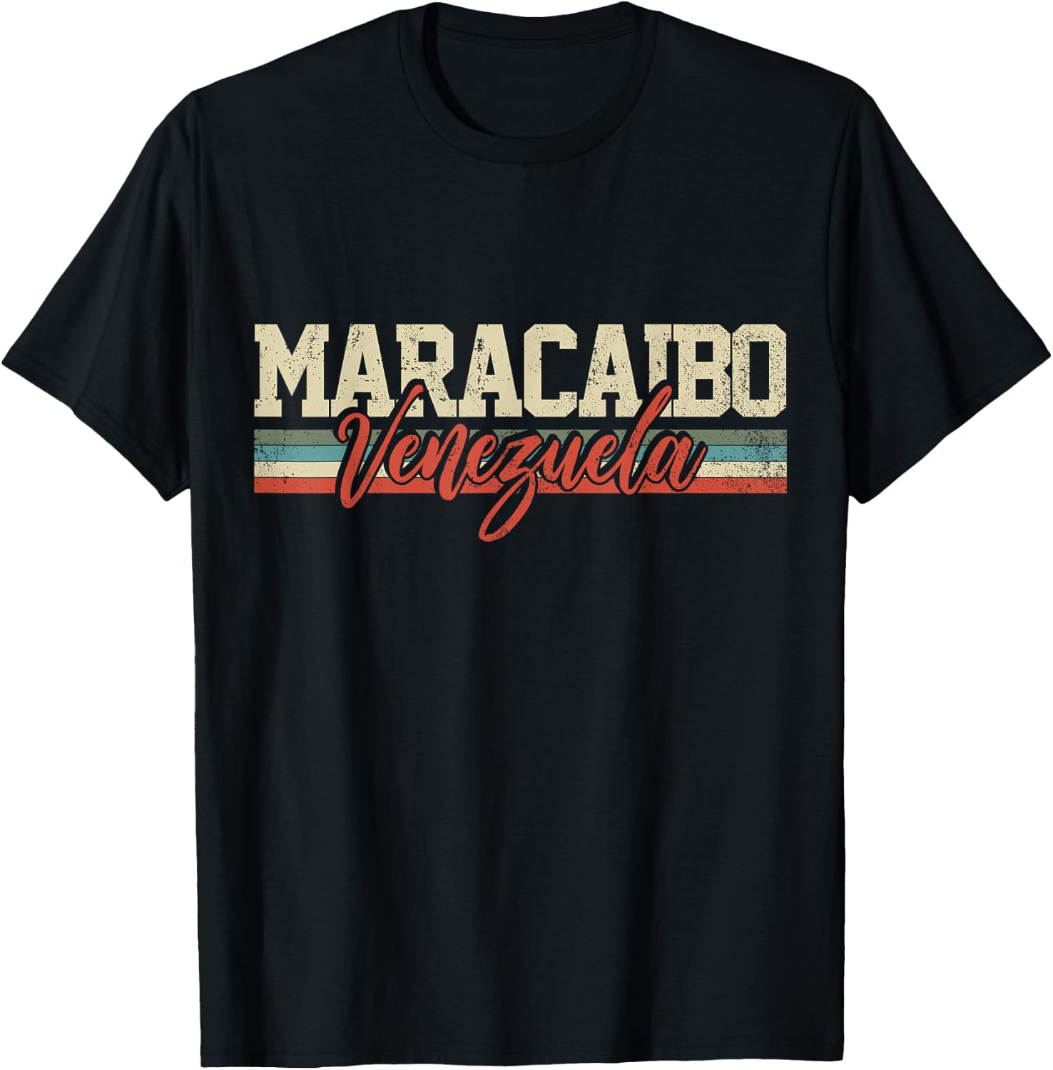 Maracaibo Venezuela Travel Souvenir Retro Gift T-Shirt - T-Shirt | Black