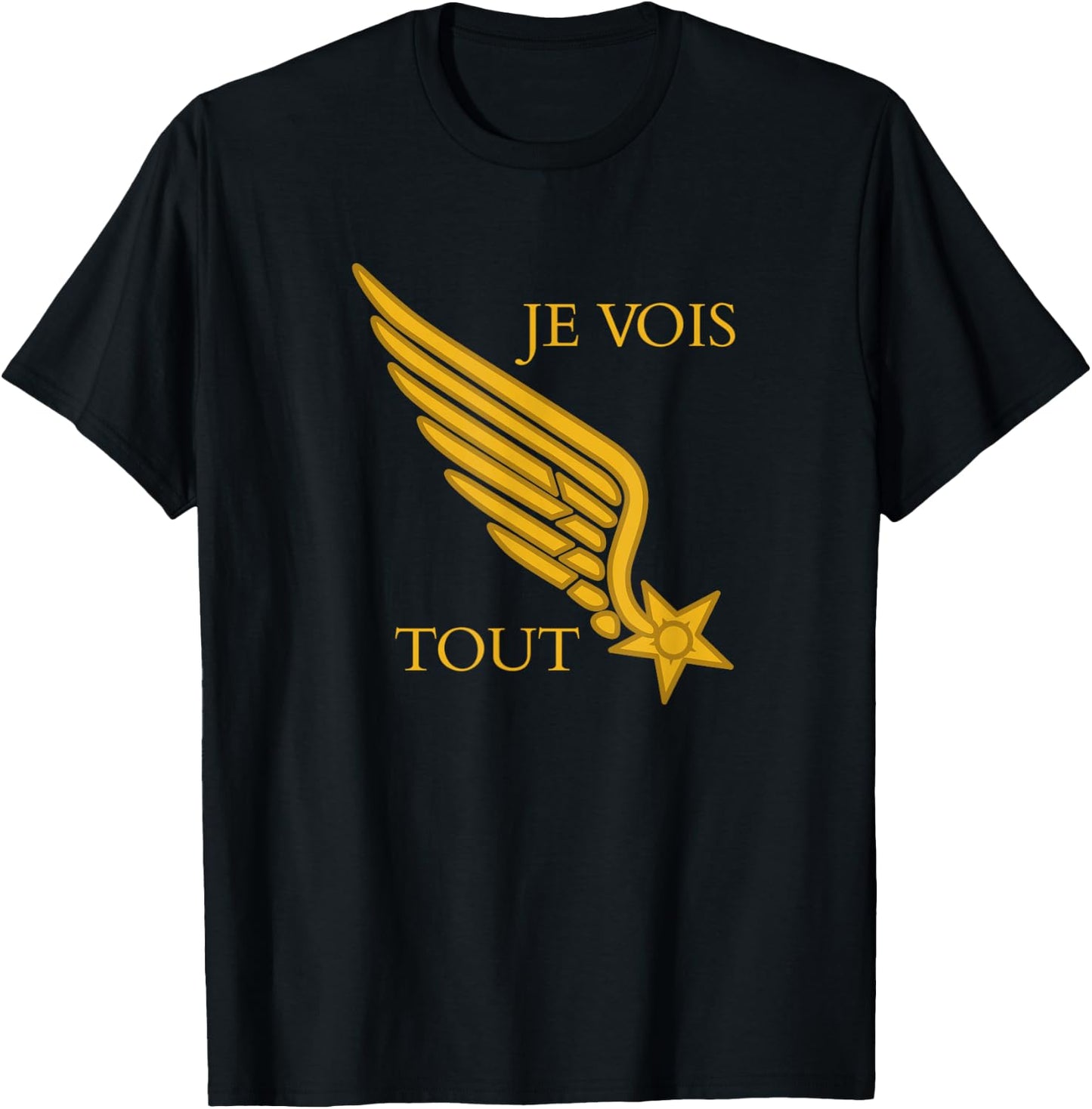 Lafayette Escadrille Pilot's Collar Insignia WW1 T-Shirt - T-Shirt | Black