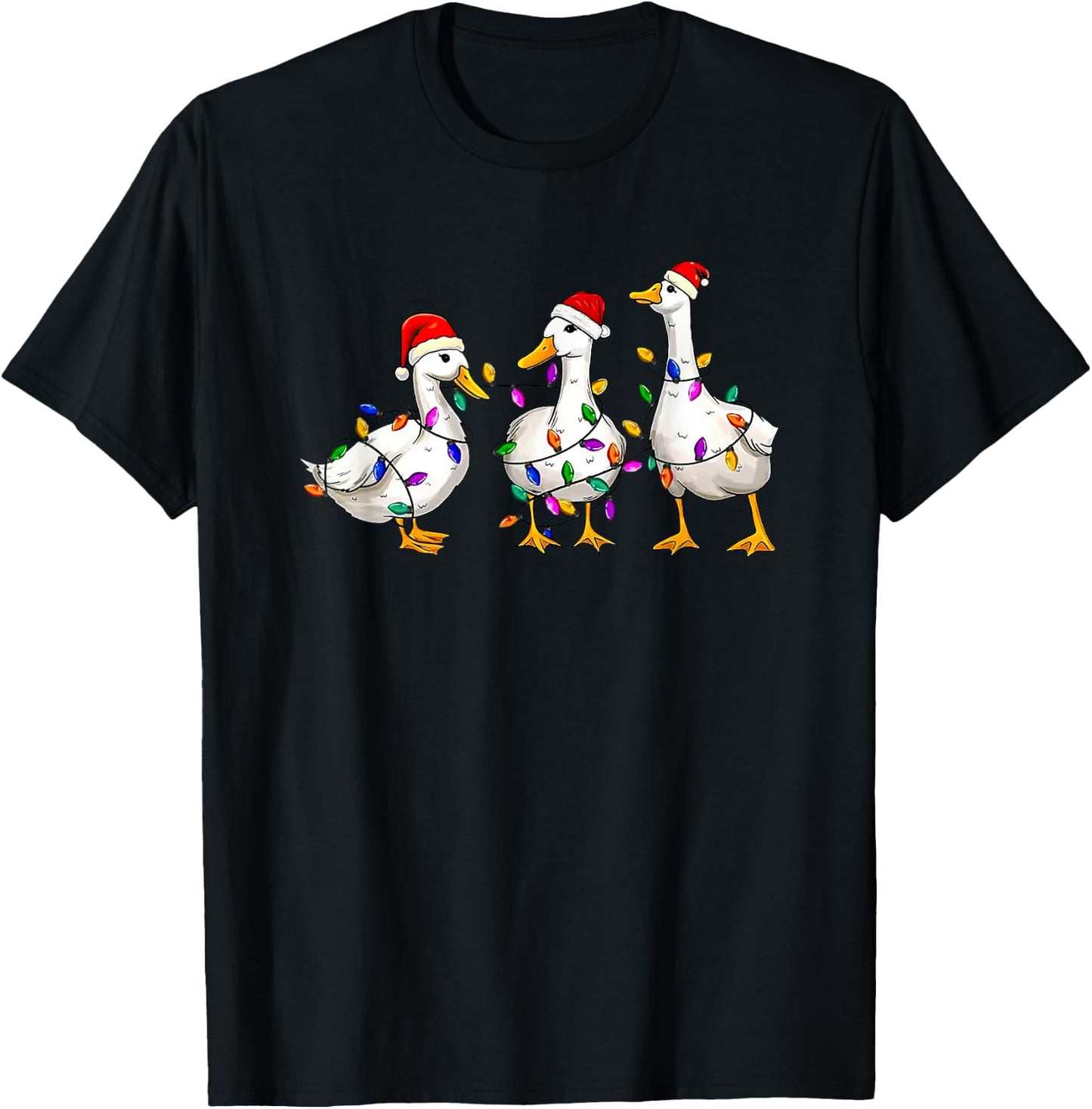 Christmas Duck Merry Christmas T-Shirt - T-Shirt | Black