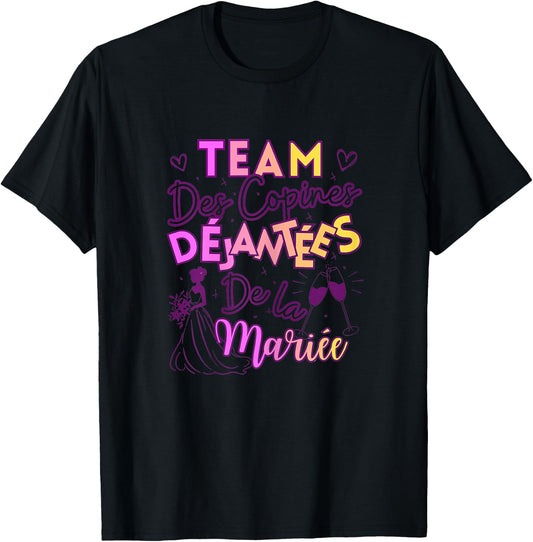Women's Team Crazy Girlfriends of the Bride EVJF , white T-Shirt - T-Shirt | Black