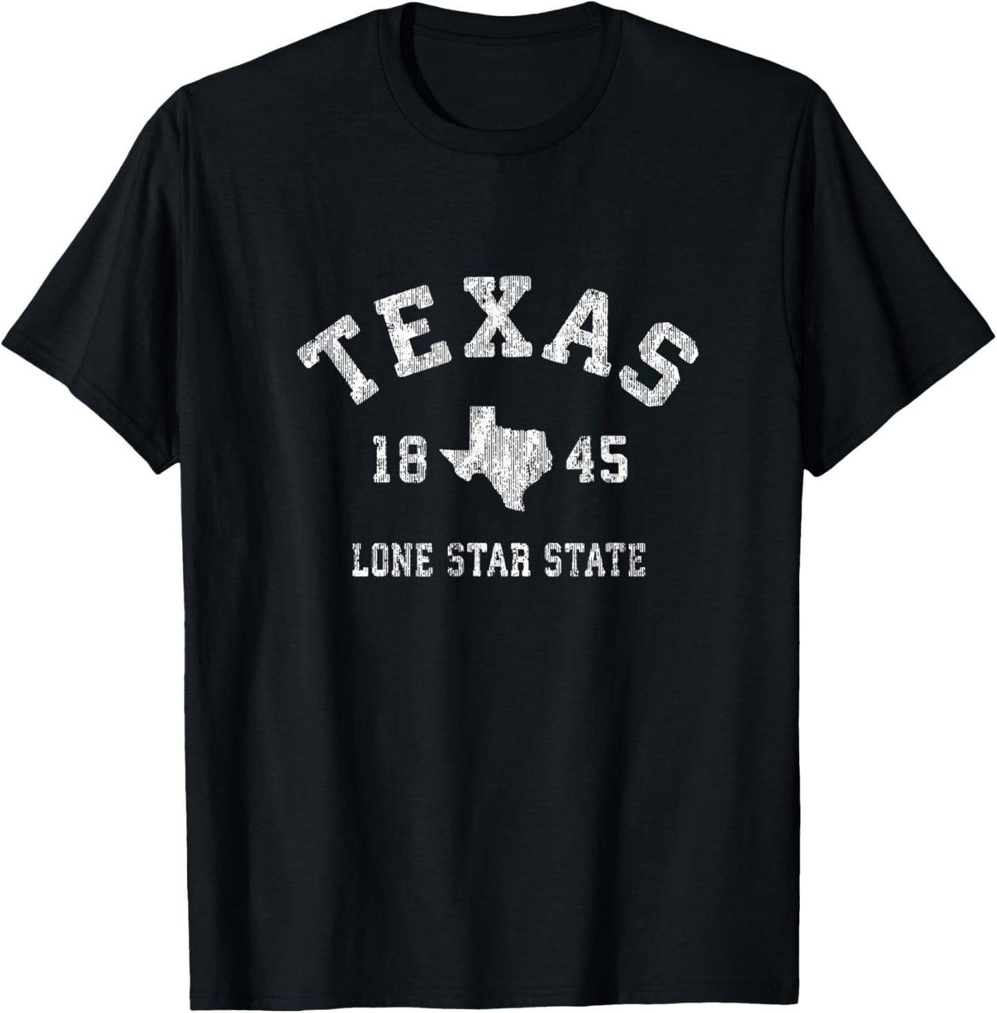 Texas TX Vintage Sports Design Texan T-Shirt - T-Shirt | Black