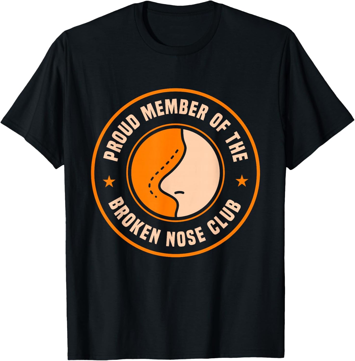 Funny Broken Nose Club T-Shirt - T-Shirt | Black