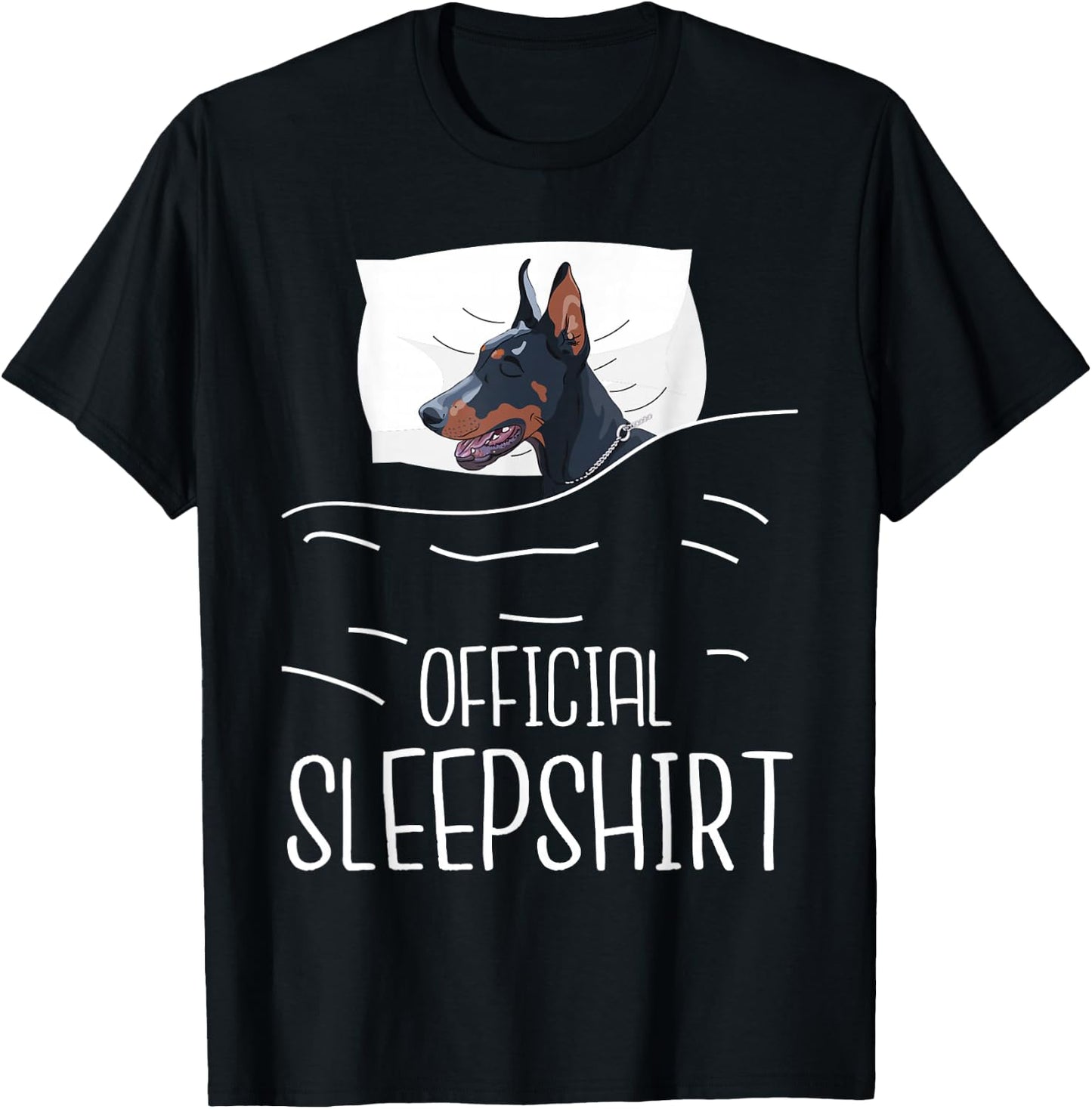 Official Sleepshirt - Sleeping Doberman Canine Dog Trainer T-Shirt - T-Shirt | Black