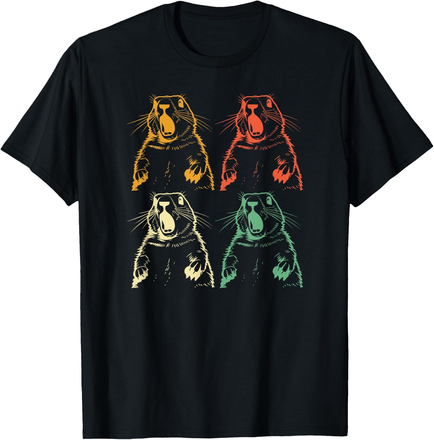 Prairie dog vintage for Prairie Dog Lover 60s 70s Retro Men Women Girls Kids T-Shirt - T-Shirt | Black