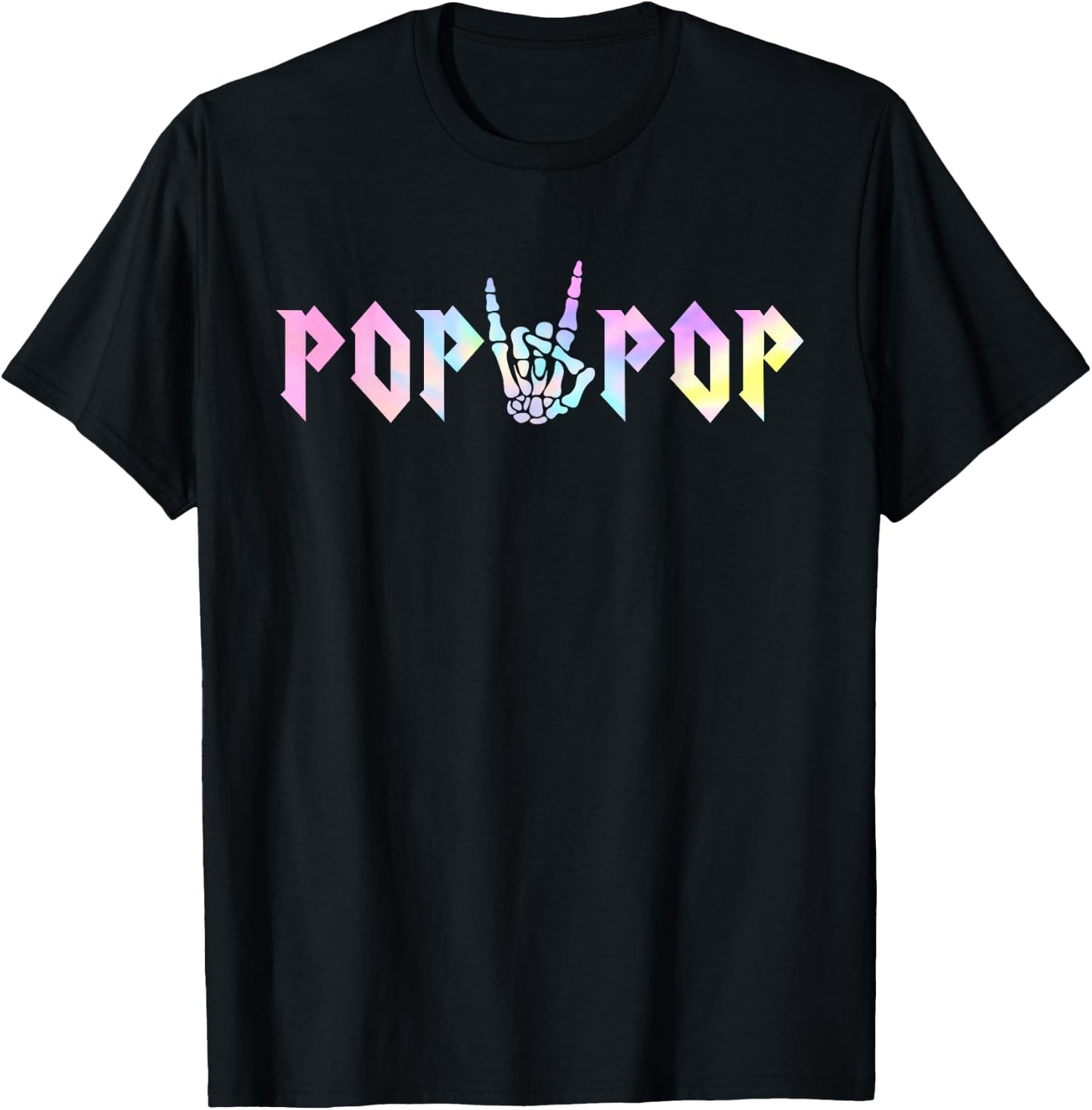 Pop Pop of The Bad Two The Bone Birthday Matching Tie Dye T-Shirt - T-Shirt | Black