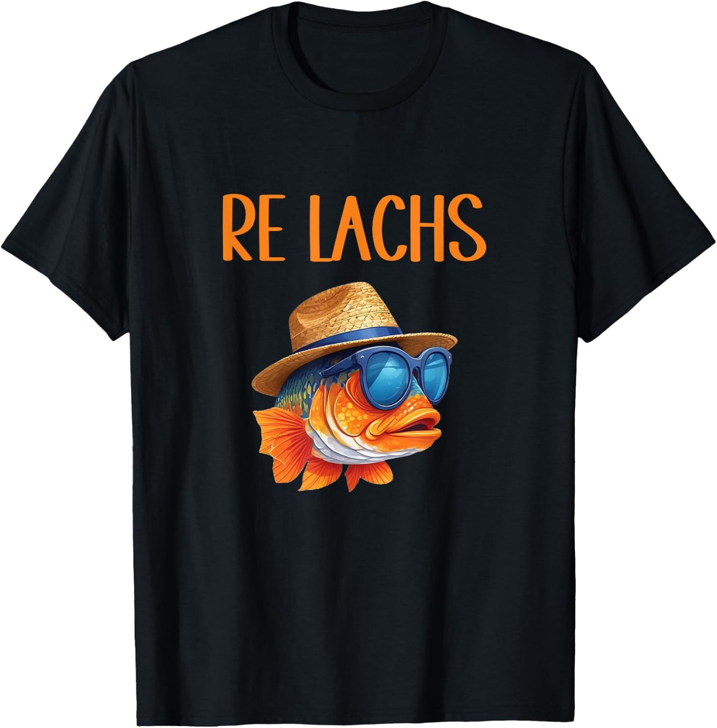 Re Salmon Funny Fisherman Saying for Hobby Fishermen and Angler , black T-Shirt - T-Shirt | Black