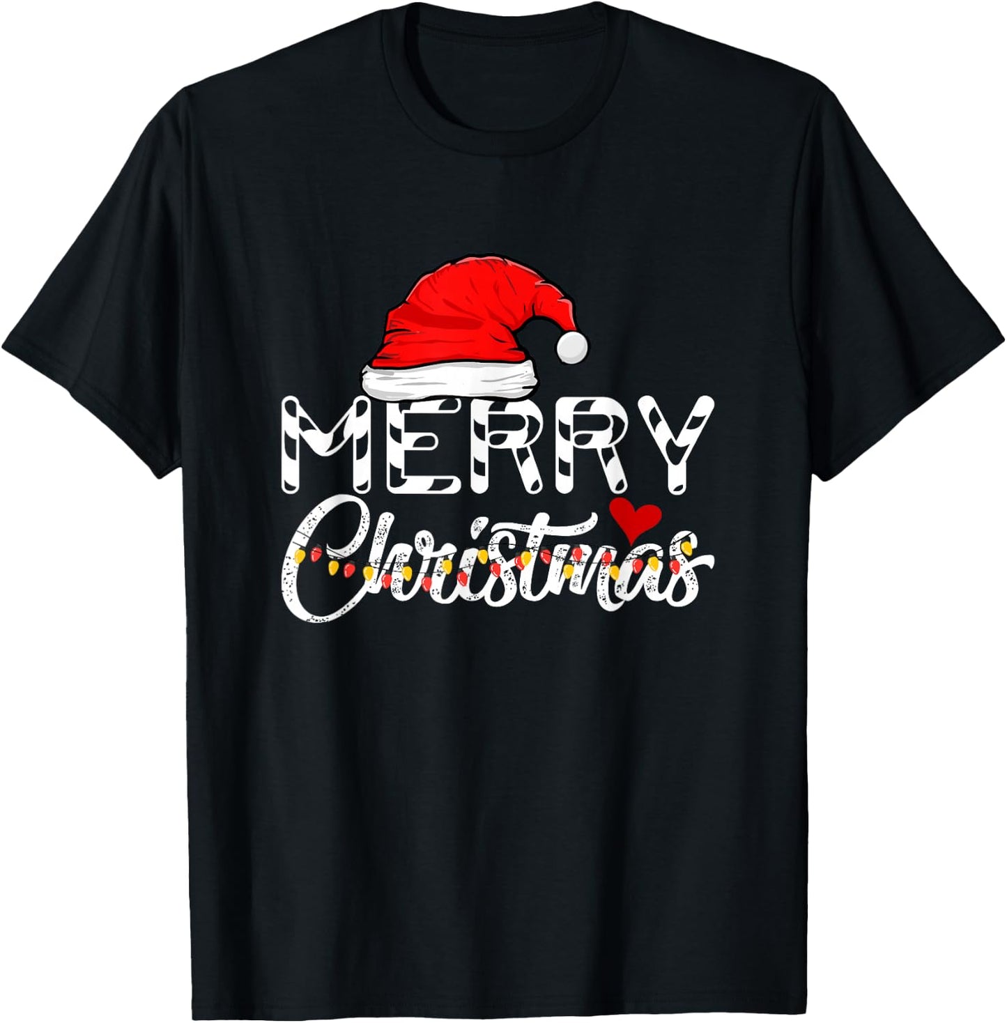 Merry Christmas Santa Claus Funny Family T-Shirt - T-Shirt | Black