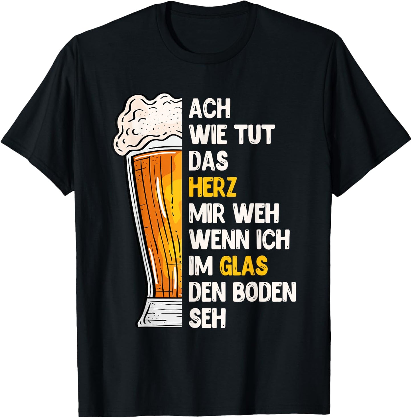 Funny Beer Saying for Beer Drinkers Bavaria , black T-Shirt - T-Shirt | Black