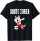 Dabbing Husky Dog South Korea Soccer Fans Jersey Korean Flag T-Shirt - T-Shirt | Black