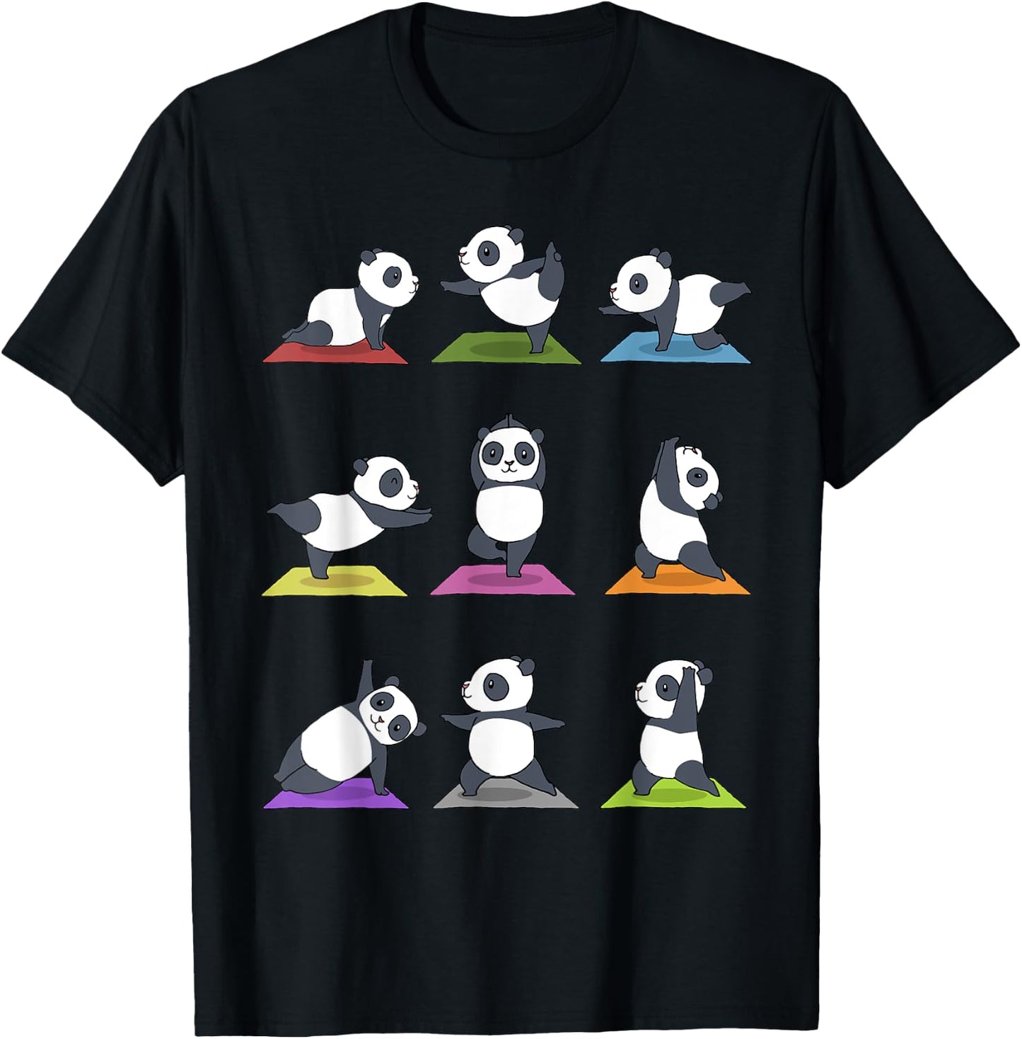 Panda Yoga T-Shirt - T-Shirt | Black