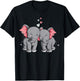 Elefant Mädchen Damen Kinder T-Shirt - T-Shirt | Black