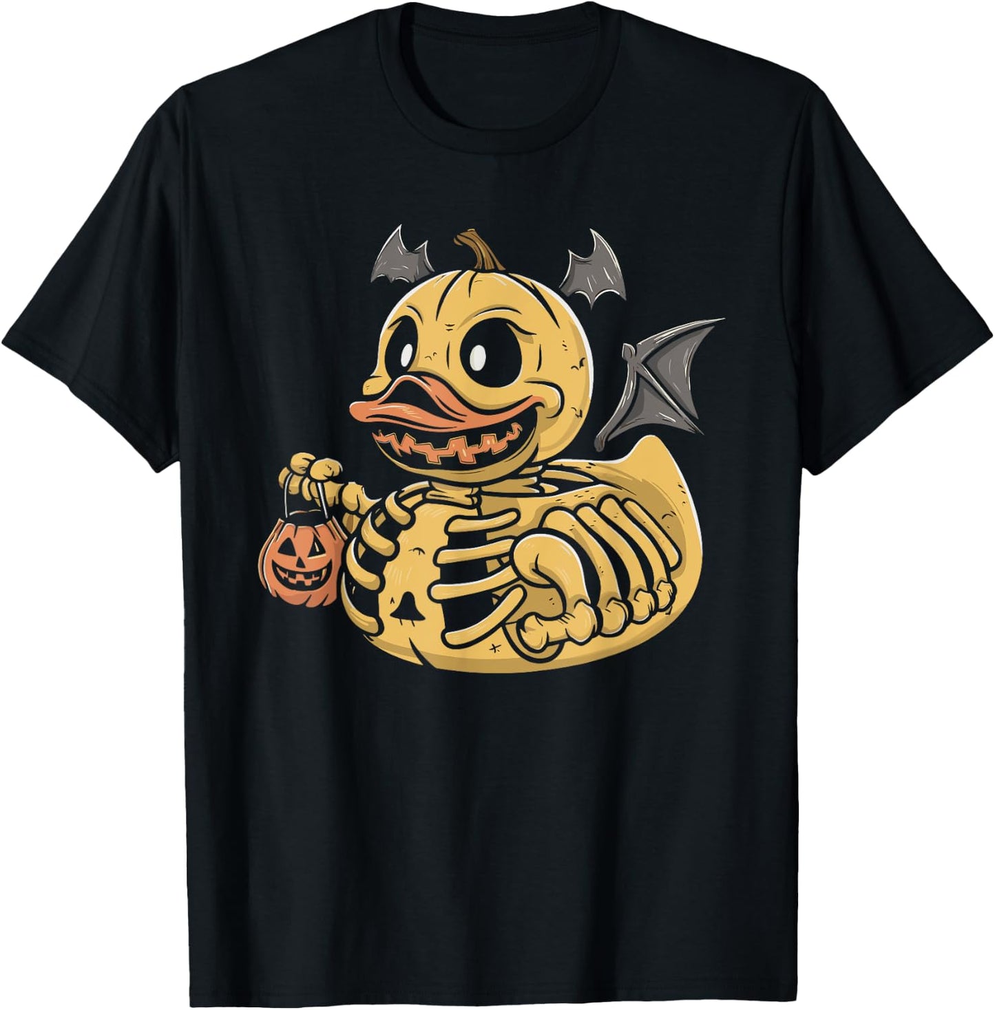 Rubber Duck Skeleton Rubber Duckie Costume Party T-Shirt - T-Shirt | Black
