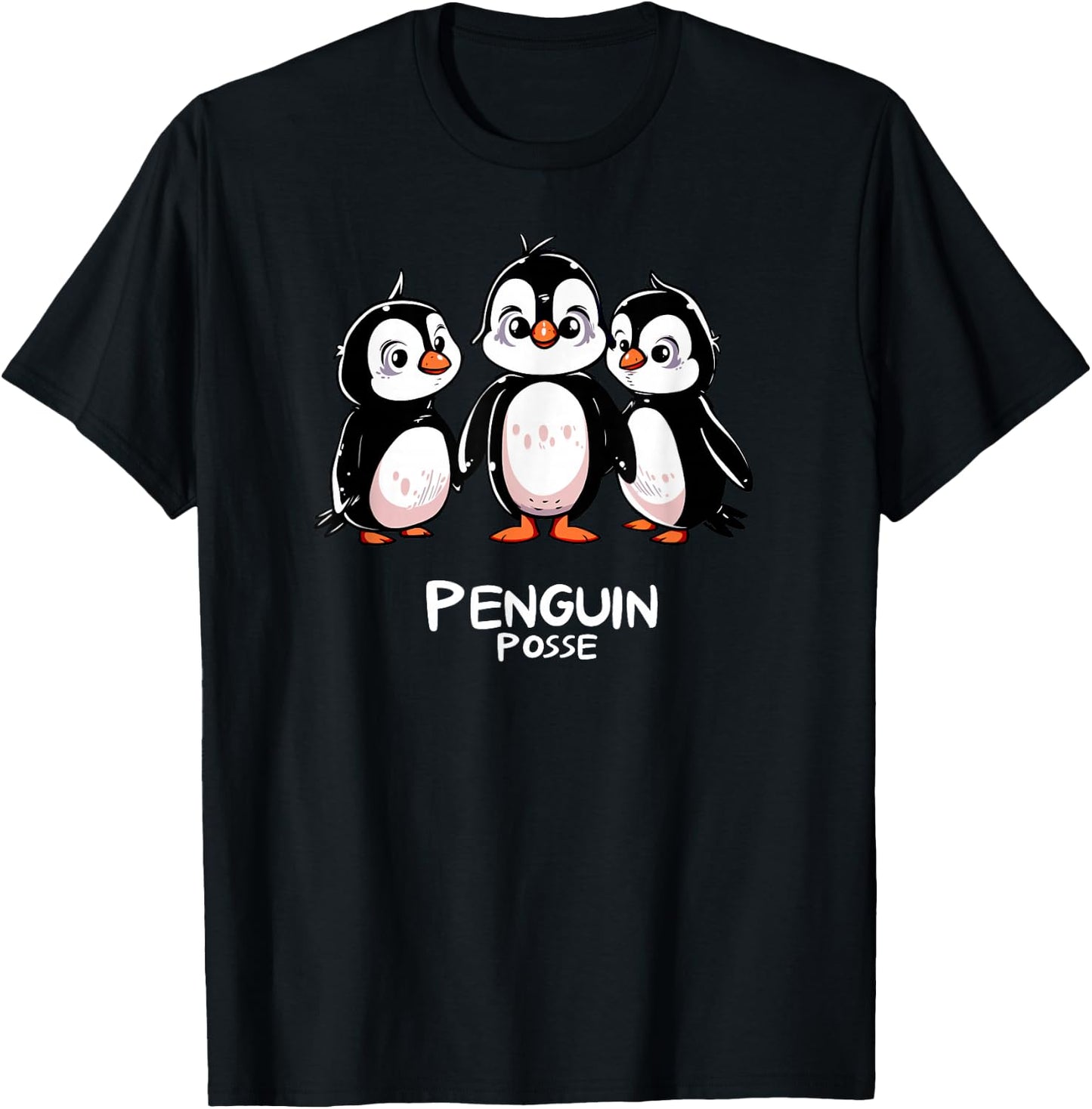 Penguin Posse - Cute Penguin Lover - Penguin Posse T-Shirt - T-Shirt | Black