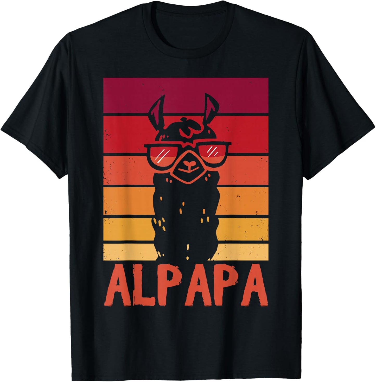 Alpapa Alpaca Lama Fan Lover Dad New Father , black T-Shirt - T-Shirt | Black