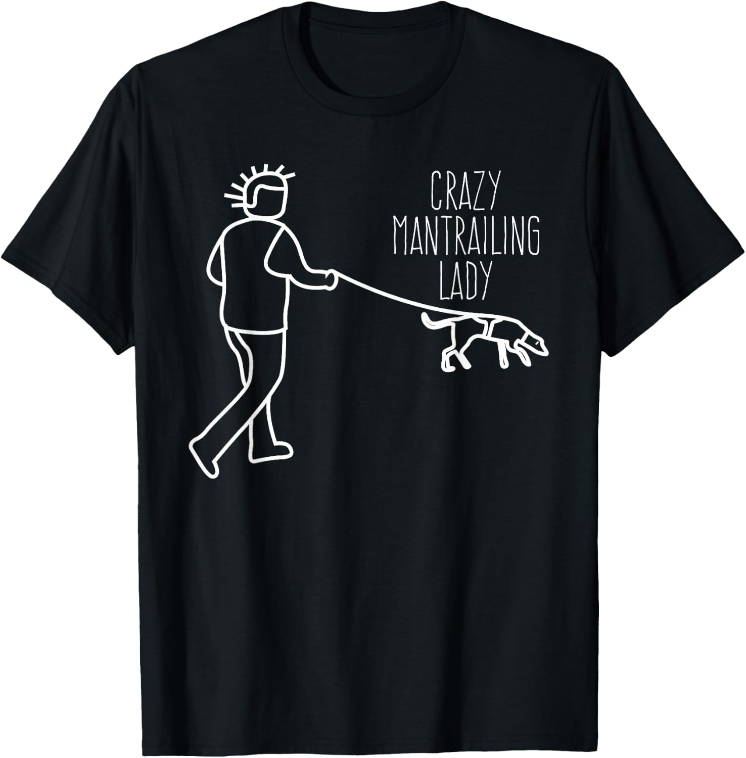 Mantrailing Lady Suchhund Mantrailer T-Shirt - T-Shirt | Black