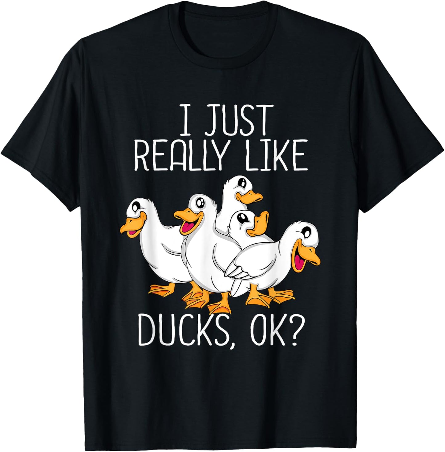 Duck Lover Women Peking Ducks Kids Duck T-Shirt - T-Shirt | Black