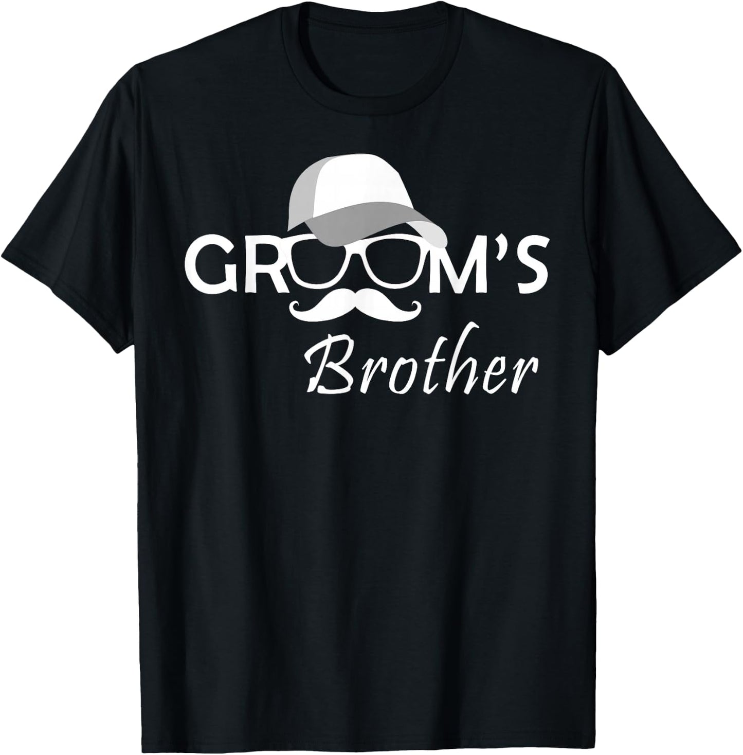 Groom's Brother Bro Bachelor Party Squad Wedding T-Shirt - T-Shirt | Black