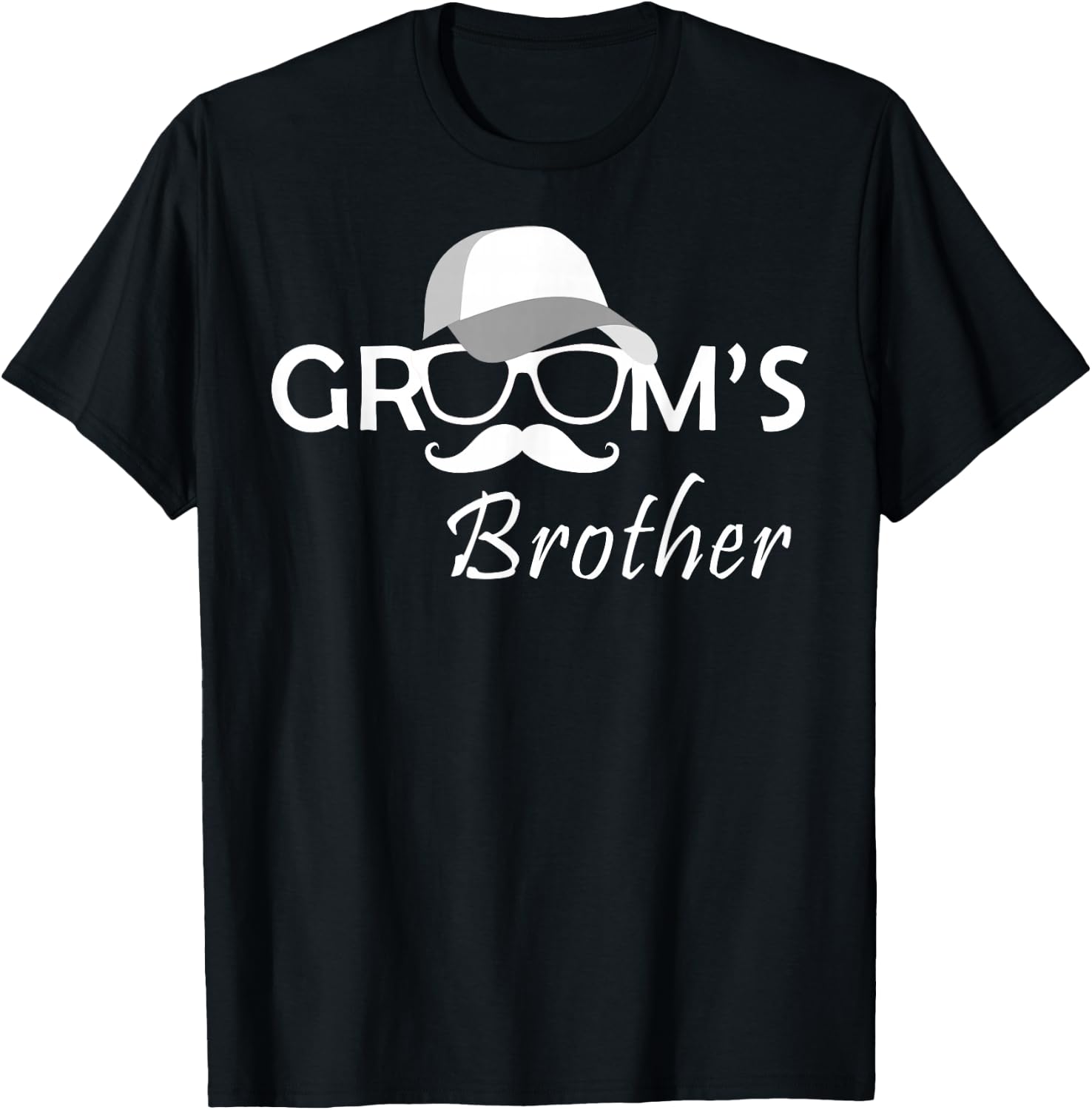 Groom's Brother Bro Bachelor Party Squad Wedding T-Shirt - T-Shirt | Black
