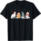 Funny Bunny Rabbit Santa Christmas Tree Lighting Xmas T-Shirt - T-Shirt | Black