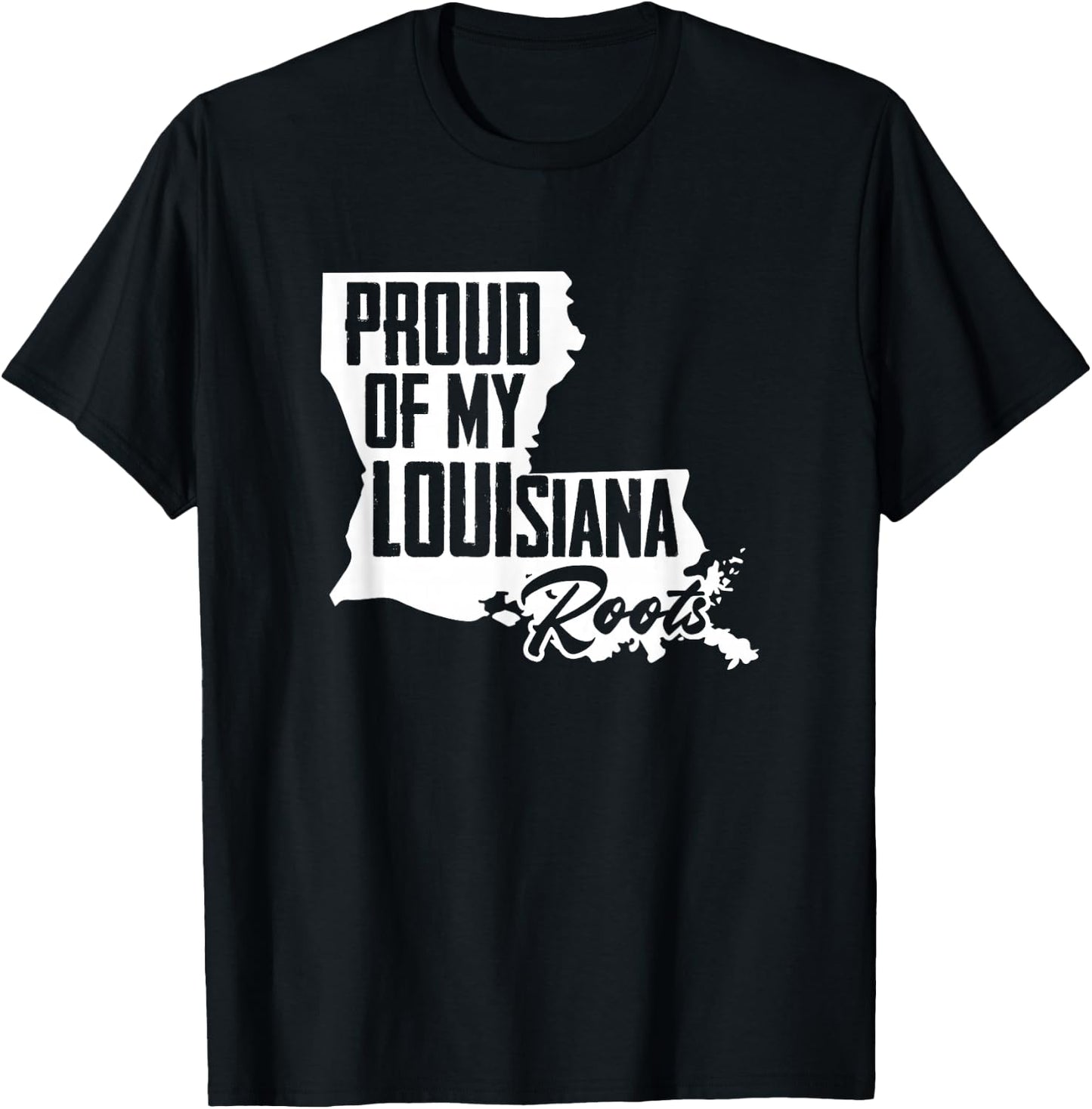Cajun Apparel Proud Of My Louisiana Roots Women's Black Louisiana Roots Cajun T-Shirt - T-Shirt | Black