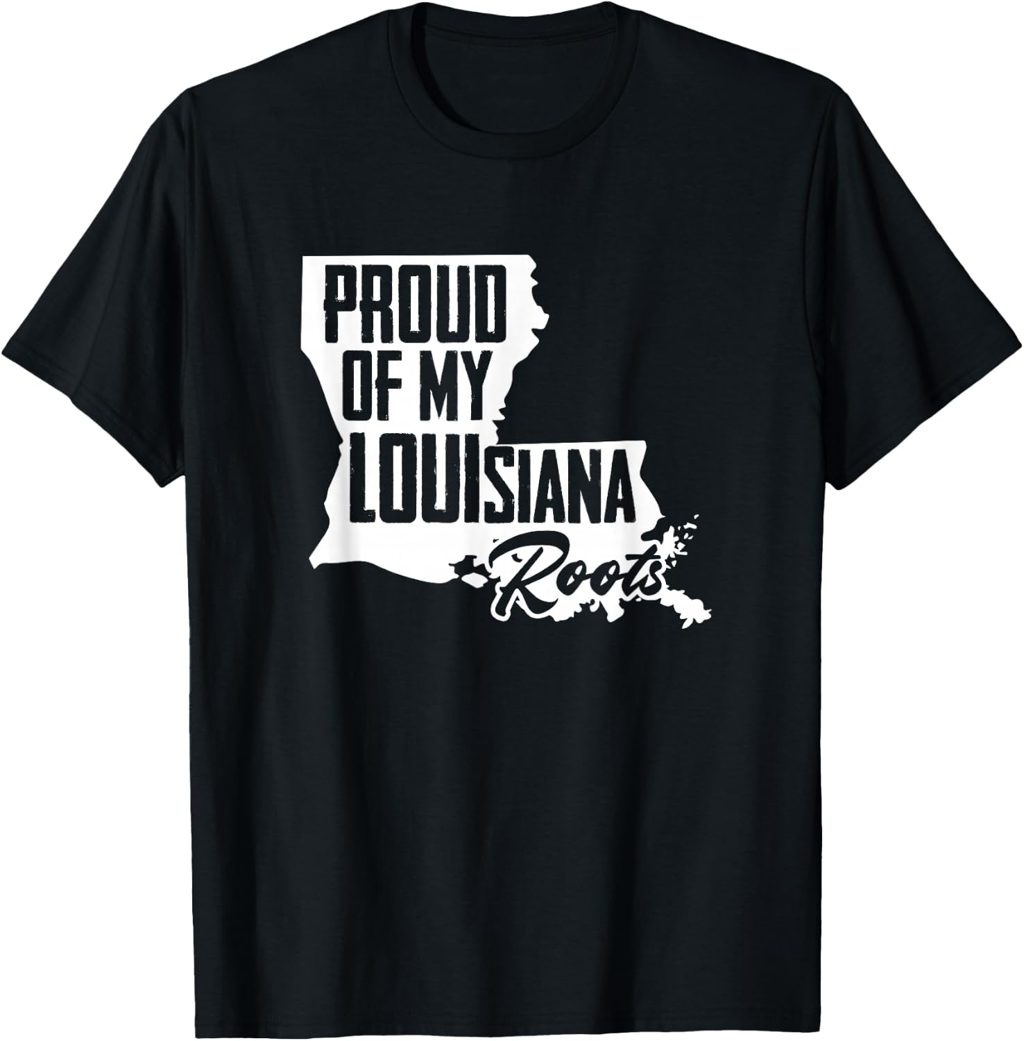 Cajun Apparel Proud Of My Louisiana Roots Women's Black Louisiana Roots Cajun T-Shirt - T-Shirt | Black