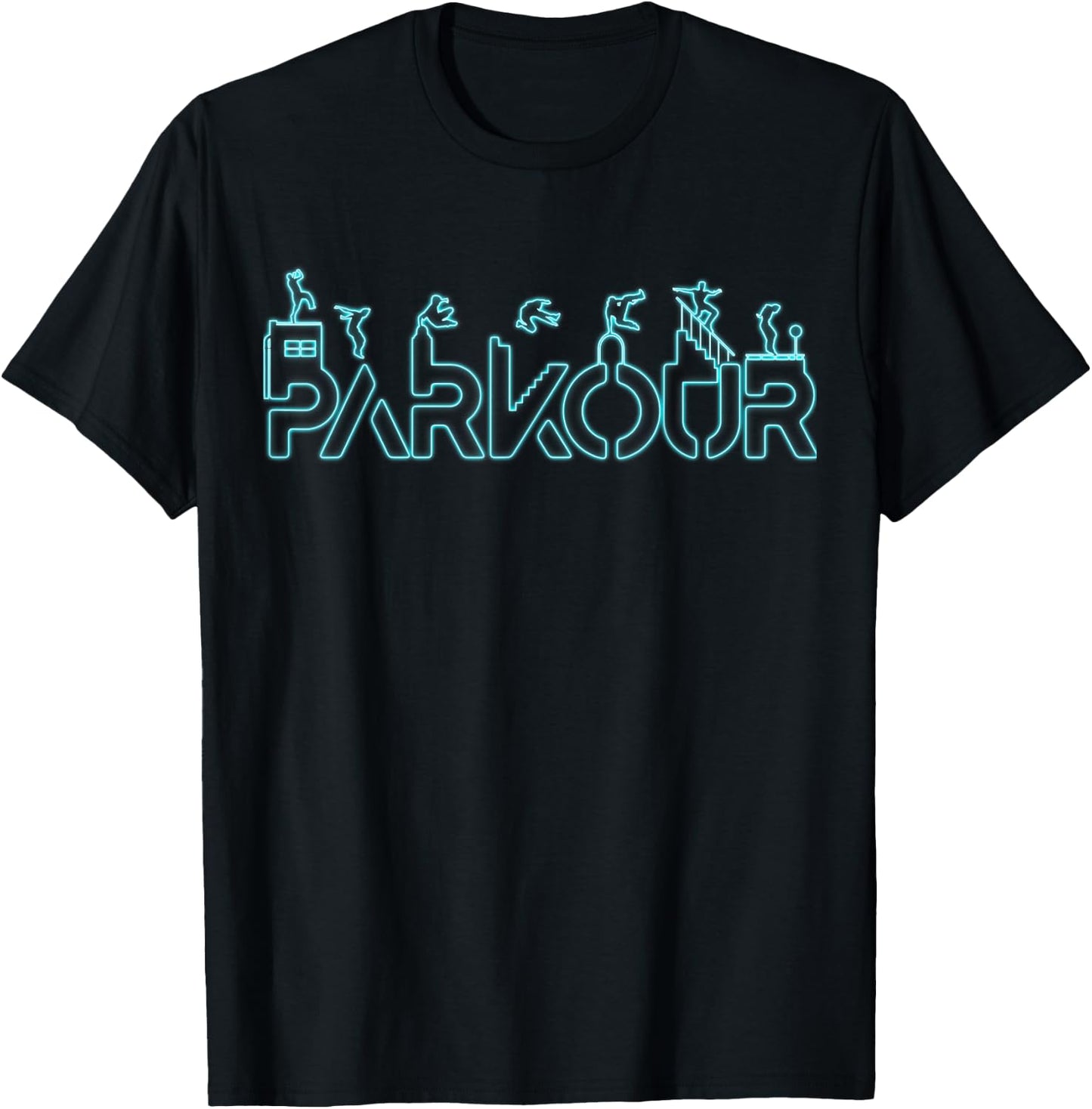 Parkour Freerun Urban Acrobatics Sport Training Freerunning T-Shirt - T-Shirt | Black