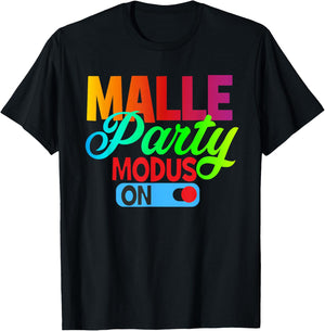 Costume Mallorca Party Malle Party Outfit Malle Accessories , black T-Shirt - T-Shirt | Black