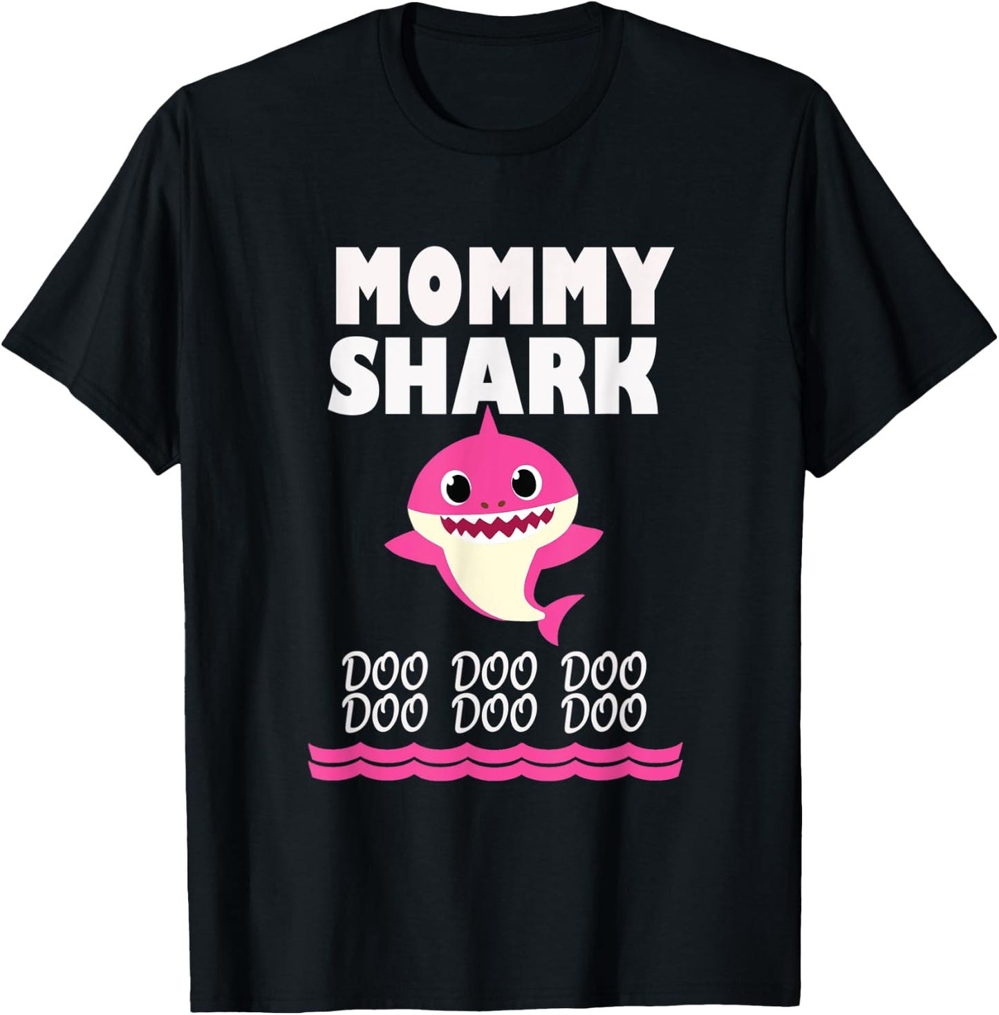 Funny Mommy shark Gift mother T-Shirt - T-Shirt | Black