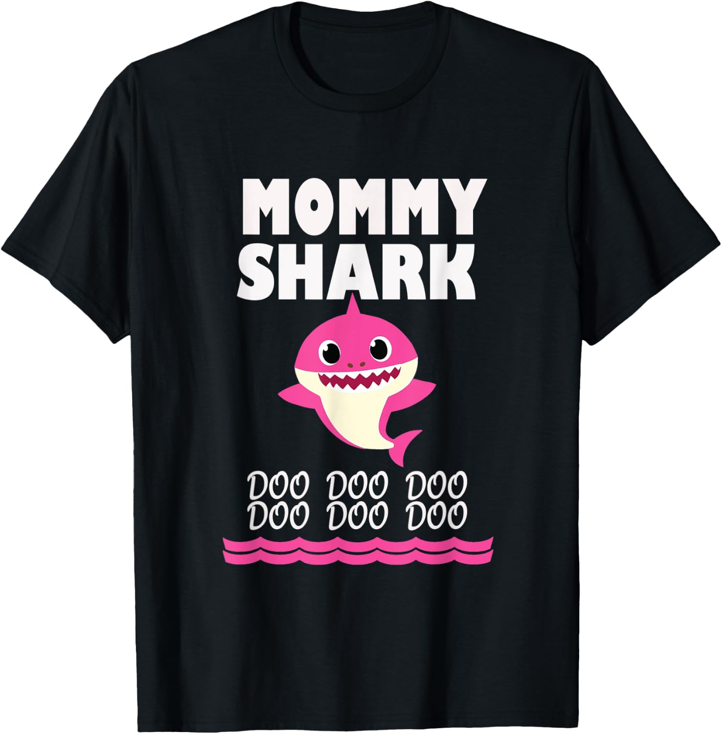 Funny Mommy shark Gift mother T-Shirt - T-Shirt | Black