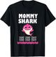 Funny Mommy shark Gift mother T-Shirt - T-Shirt | Black