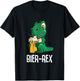 Lustiges Bier Dino Design von xum - Party with Cartoon Dino and Beer Motif - Black, Small T-Shirt - T-Shirt | Black