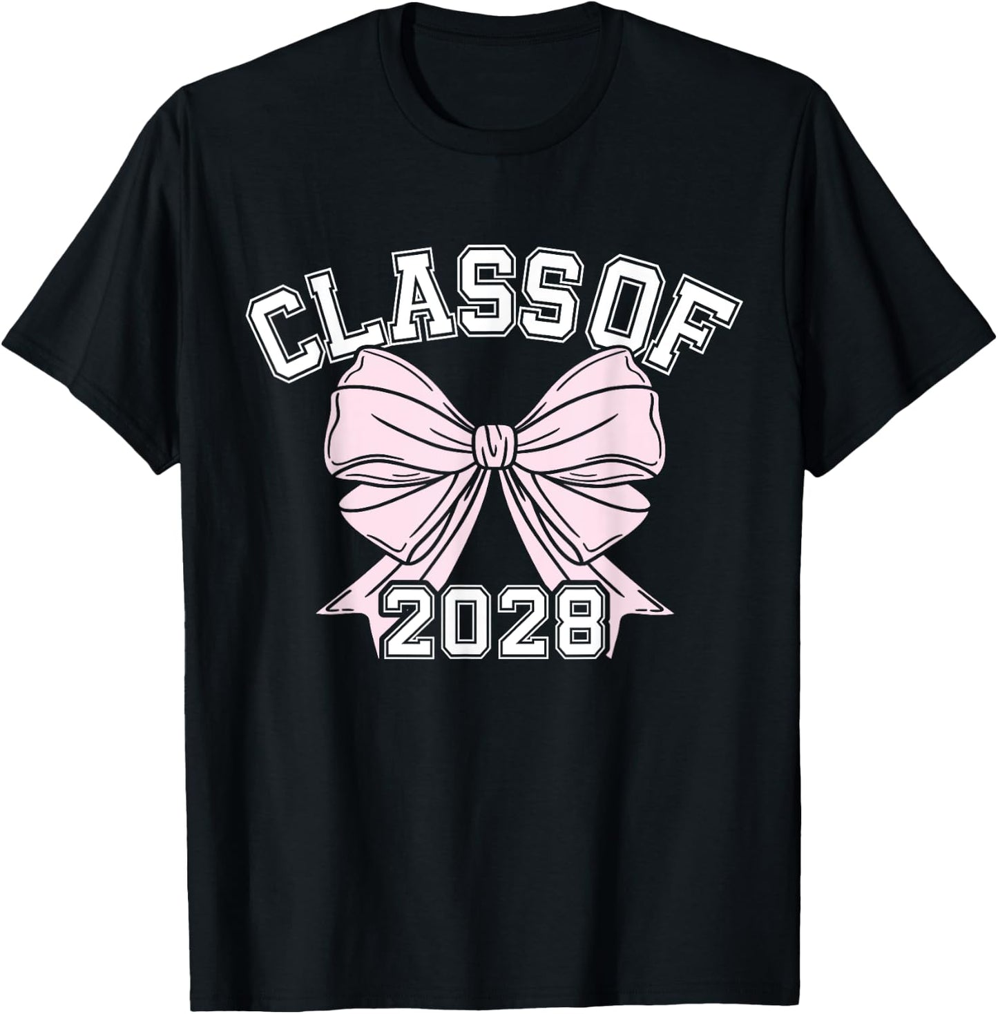 Class Of 2028 Coquette Bow Class Of T-Shirt - T-Shirt | Black