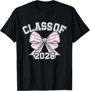 Class Of 2028 Coquette Bow Class Of T-Shirt - T-Shirt | Black