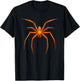 Large Orange Spider Halloween T-Shirt - T-Shirt | Black