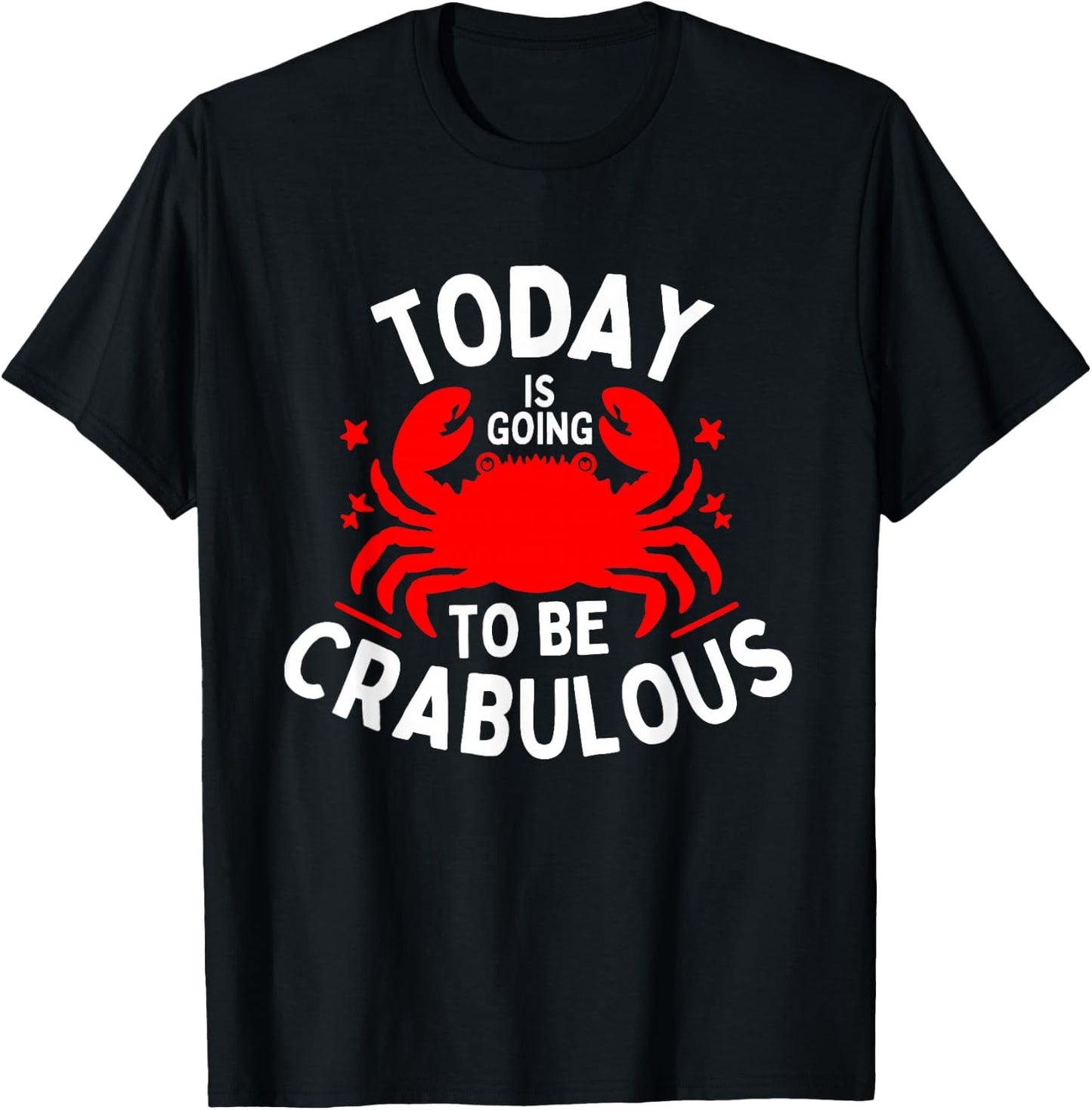 Funny Crab Eating Red Crab Lover Seafood Foodie Crabbing T-Shirt - T-Shirt | Black