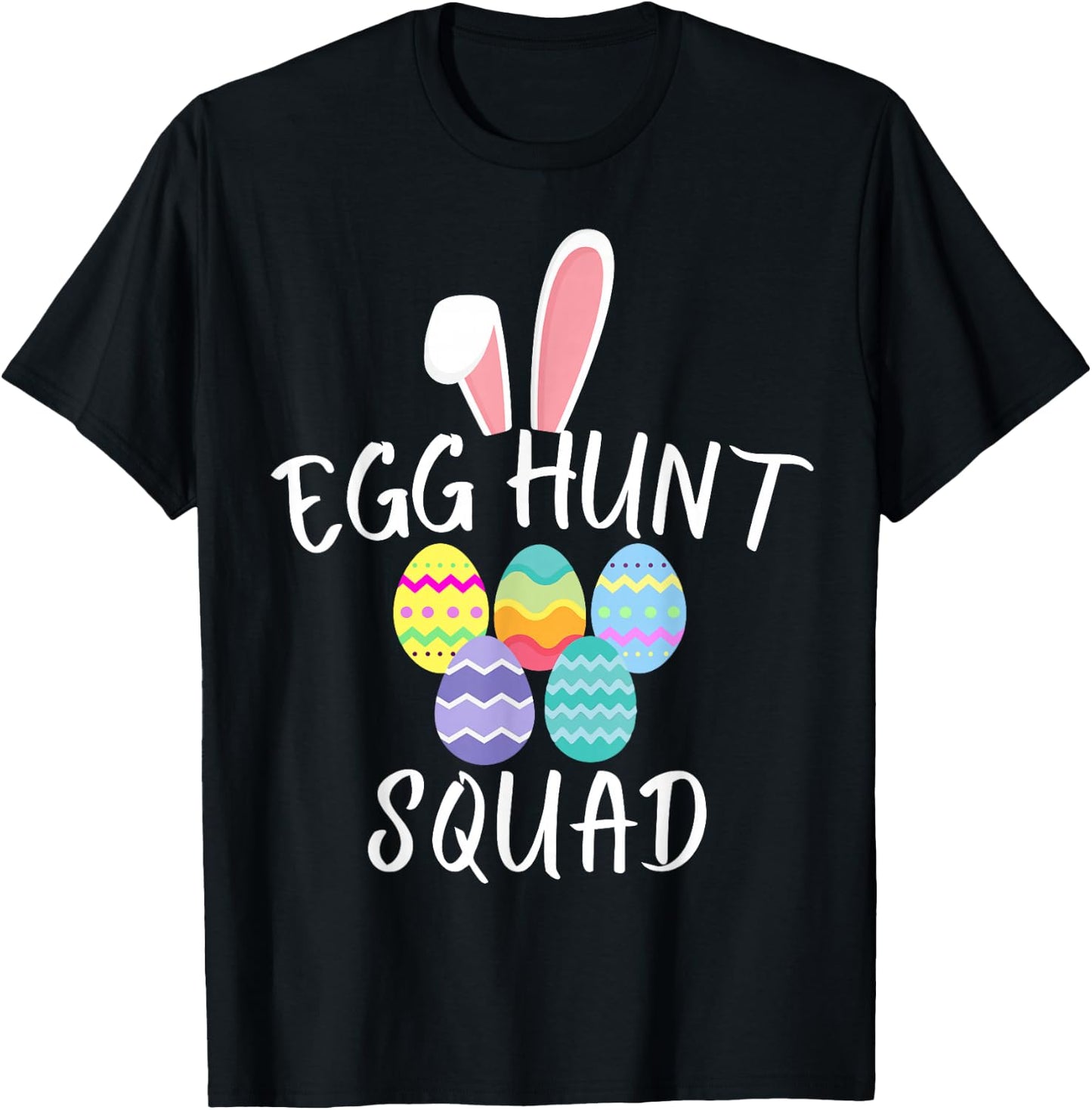 Egg Hunt Squad 2024 Funny Easter Day 2024 Egg Hunt Hunter T-Shirt - T-Shirt | Black