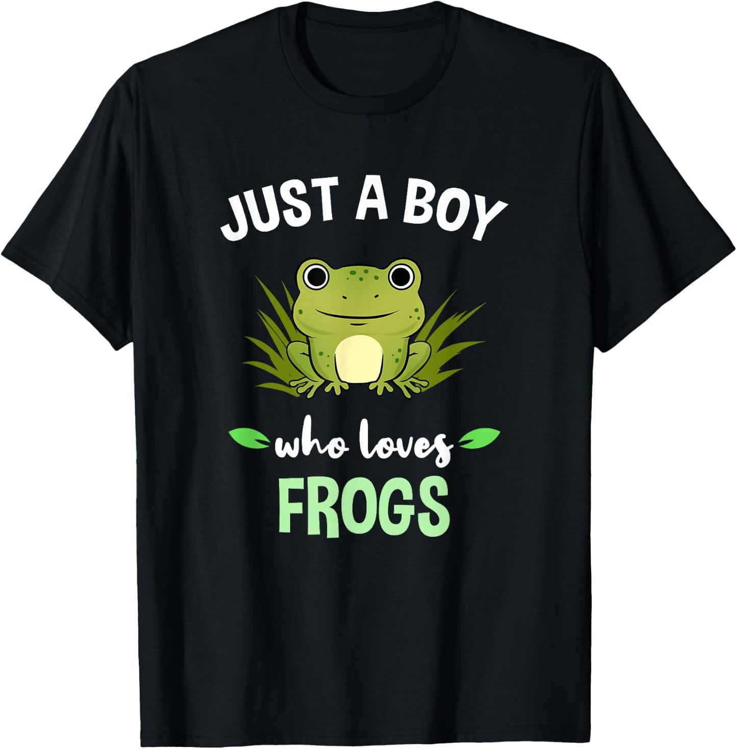 Just A Boy Who Loves Frogs T-Shirt - T-Shirt | Black